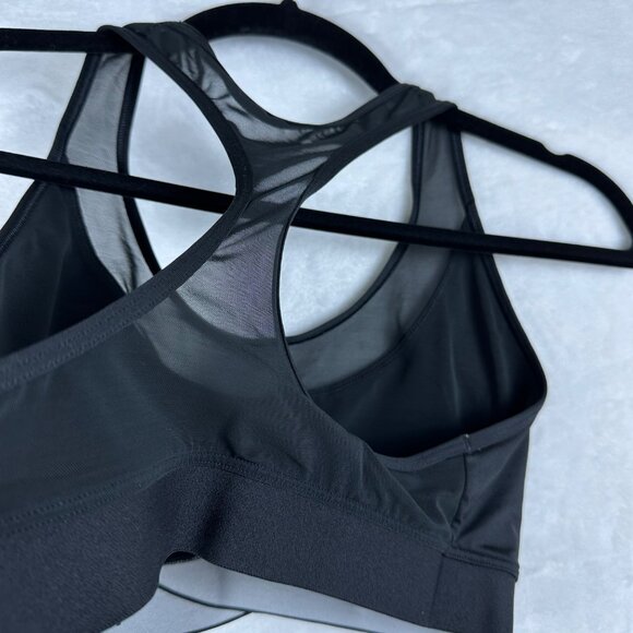 Victoria Secret Sport The Player Sport Bra Black Sz Medium Racerback Mesh NWOT - Picture 4 of 7